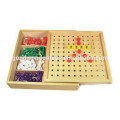 continued hot selling wooden toys beads OEM eight colors educational kids toys beads